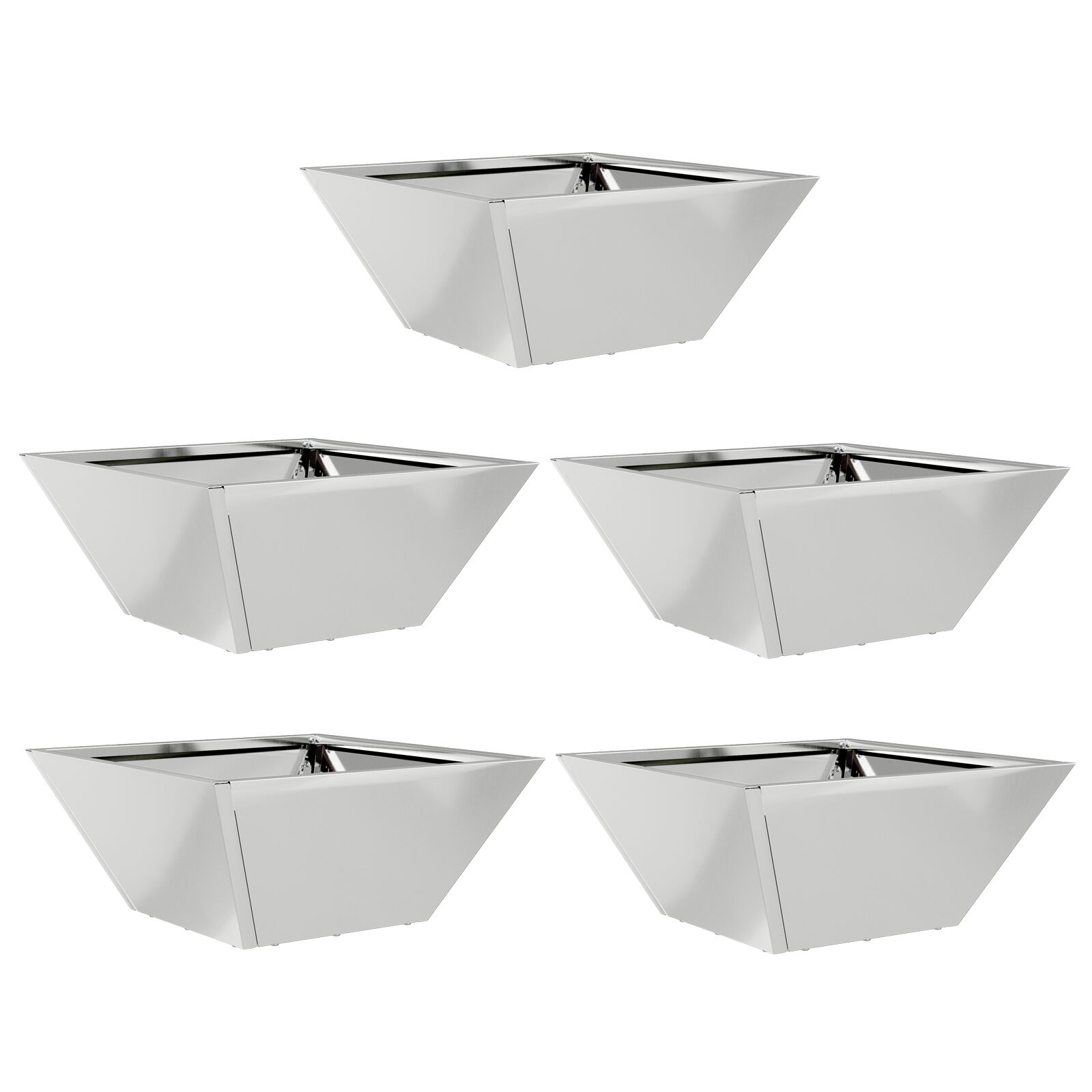 Metallpflanzer Set Verzinkter Stahl 35 x 35 x 15 cm