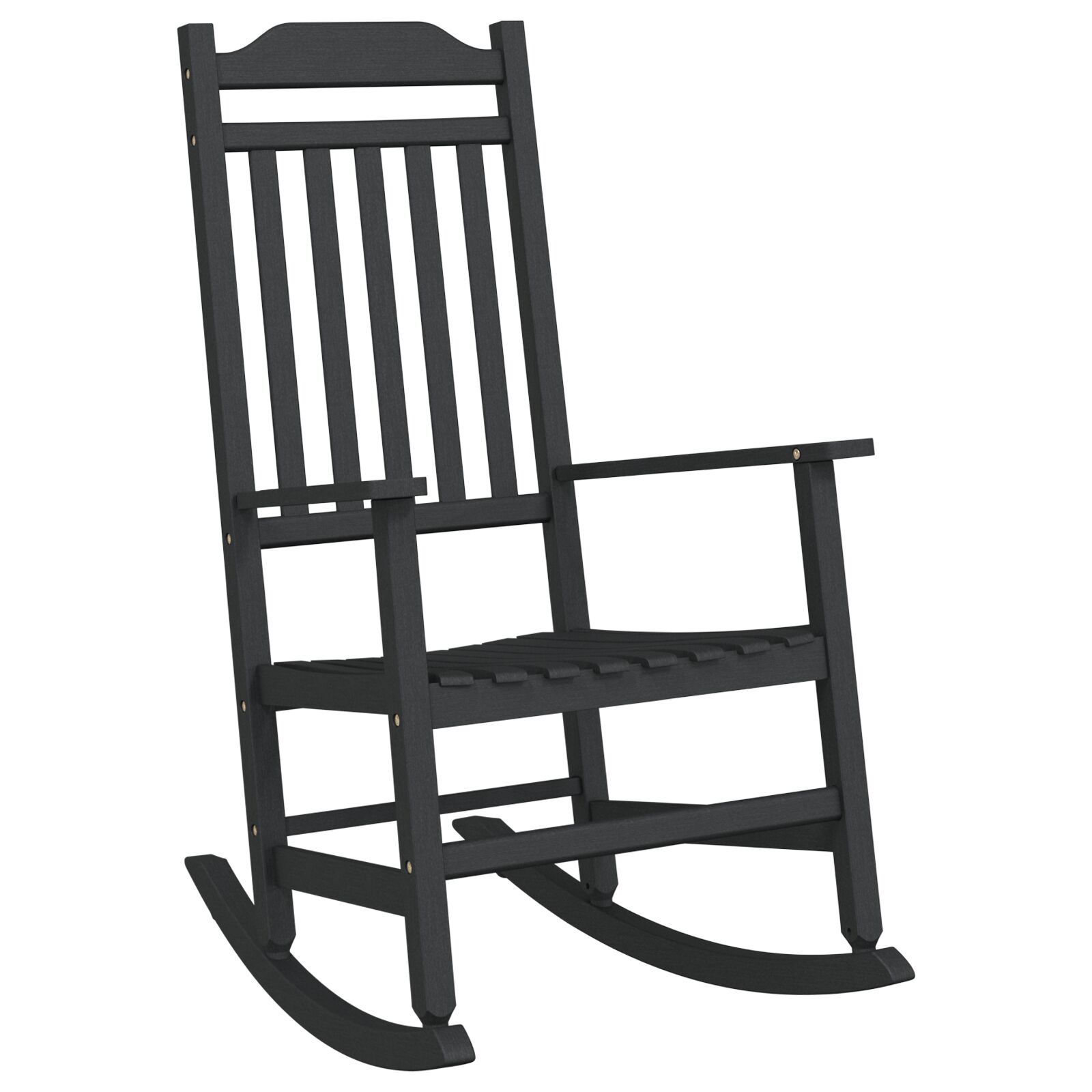 Garten Schaukelstuhl Schwarz 65x84x114 cm HDPE Garten Schaukelstuhl Schwarz 65x84x114 cm HDPE