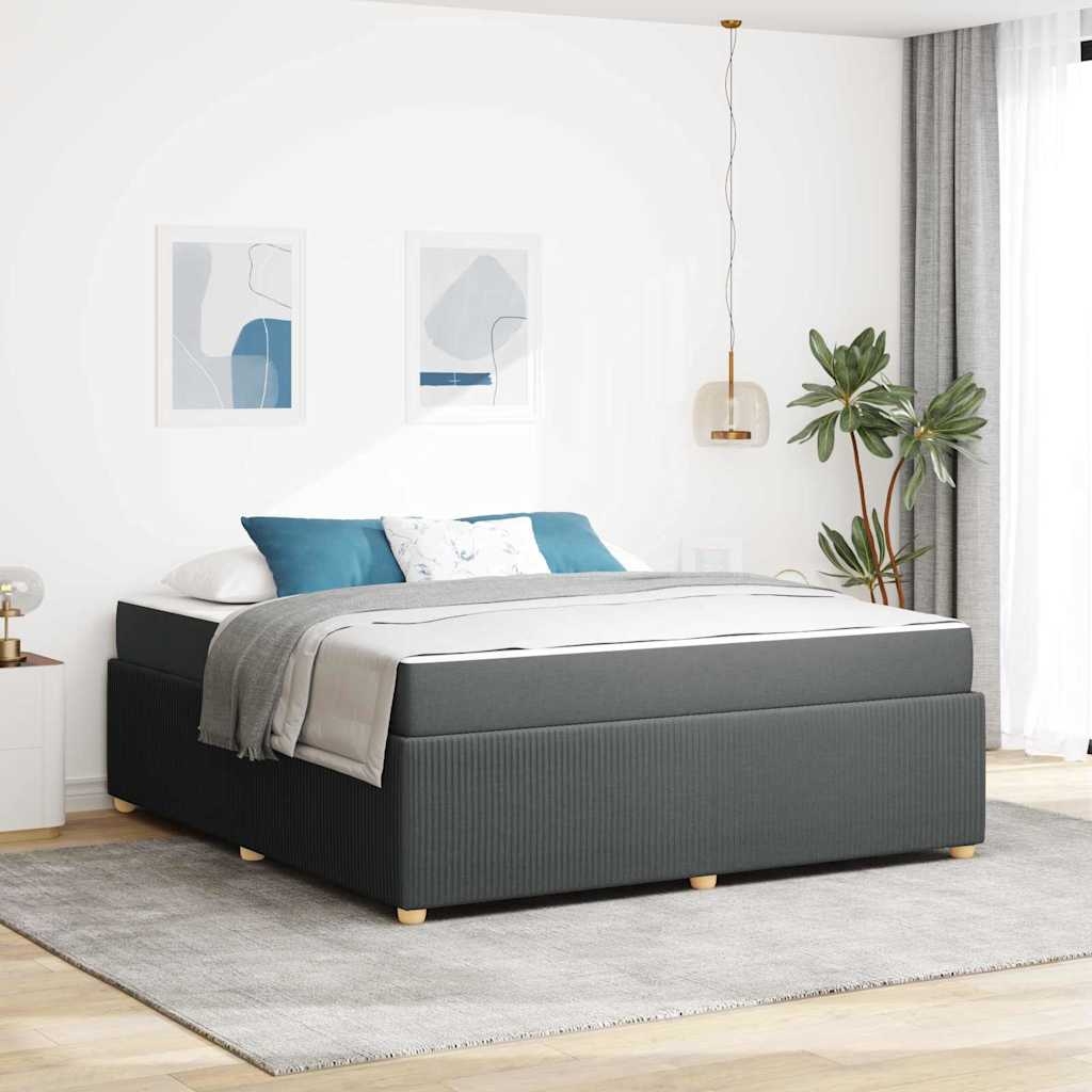Bettgestell Sonstiges Dunkelgrau 180 x 200 cm Stoff