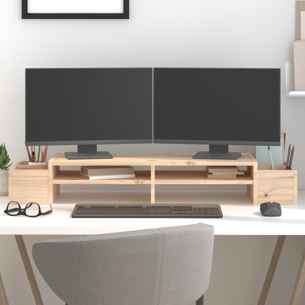 Monitorständer 100x27,5x15 cm Massivholz Kiefer Monitorständer 100x27,5x15 cm Massivholz Kiefer
