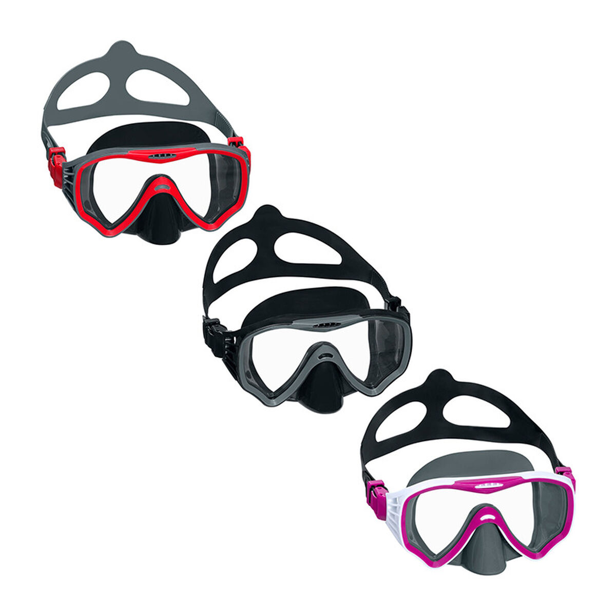 Tauchermaske Bestway Grau Erwachsener (1 Stück) Tauchermaske Bestway Grau Erwachsener (1 Stück)