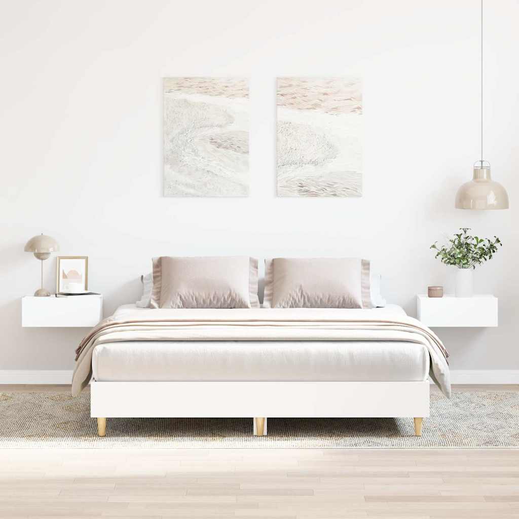 Bettgestell ohne Matratze Weiß 140x200 cm Holzwerkstoff