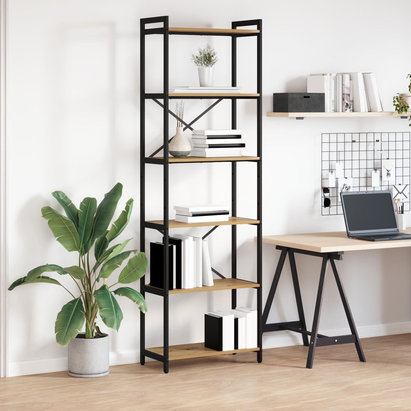 Bücherregal Eiche handwerklich 60 x 30 x 188 cm