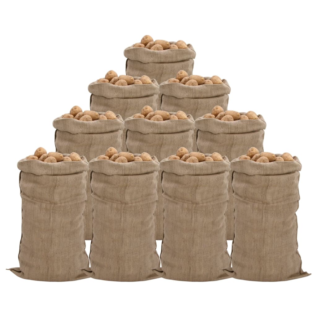 Jutesäcke 10 Stk. 65x135 cm 100% Jute 340 g/m² Jutesäcke 10 Stk. 65x135 cm 100% Jute 340 g/m²