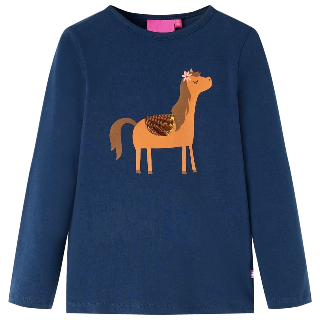 Kinder-Langarmshirt Marineblau 128 Kinder-Langarmshirt Marineblau 128