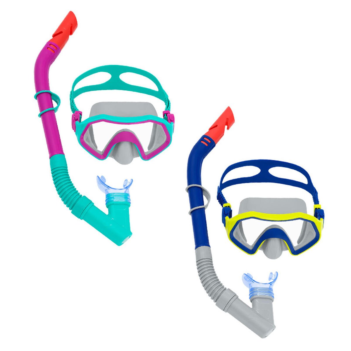 Bestway Set Maske und Schlauch Erwachsene Ablaufventil Farbmix +14 Jahre Strand und Pool 24021 Bestway Set Maske und Schlauch Erwachsene Ablaufventil Farbmix +14 Jahre Strand und Pool 24021