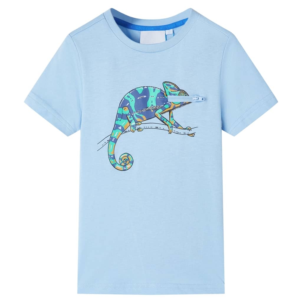 Kinder-Kurzarmshirt Hellblau 116