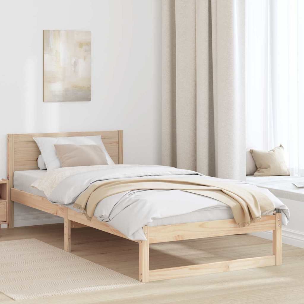Bettgestell Natur Massivholz Kiefer 90 x 200 cm Langlebig
