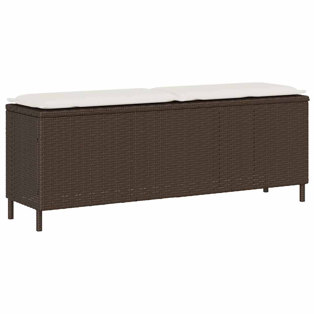 Gartenbank mit Kissen Grau 110x30x40,5 cm Poly Rattan Gartenbank mit Kissen Grau 110x30x40,5 cm Poly Rattan