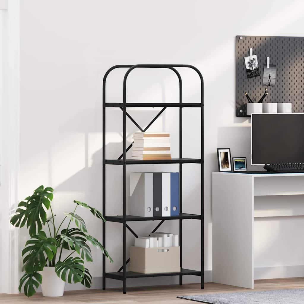 Regal Schwarze Eiche 60 x 30 x 146 cm Holzwerkstoff