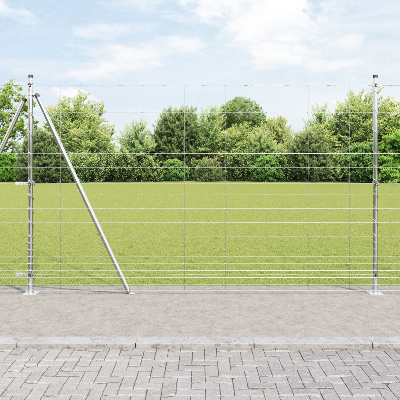 Feldzaun 1,5x25 m Verzinkter Stahl