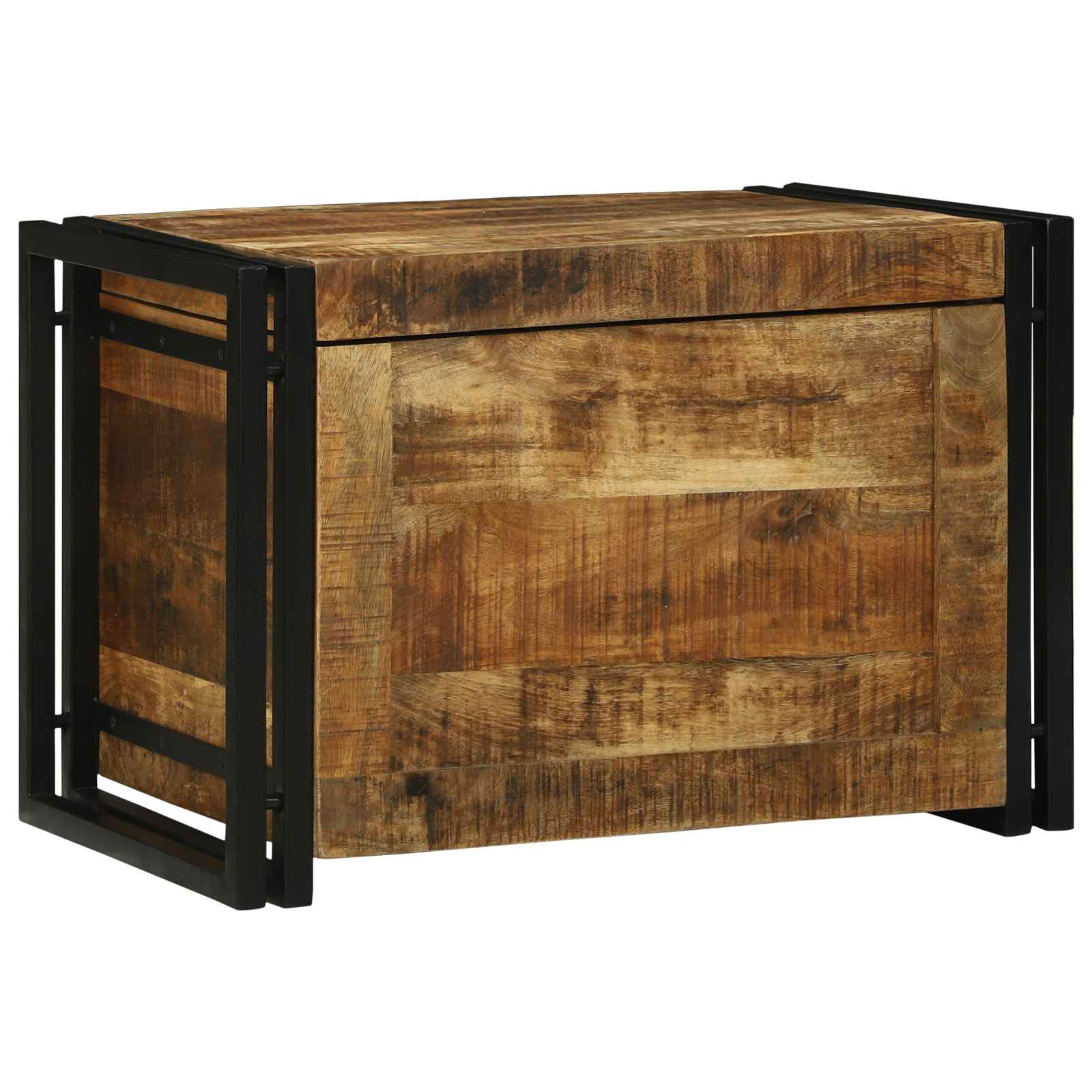 Aufbewahrungskiste 60x40x41 cm aus rauem Mango-Holz