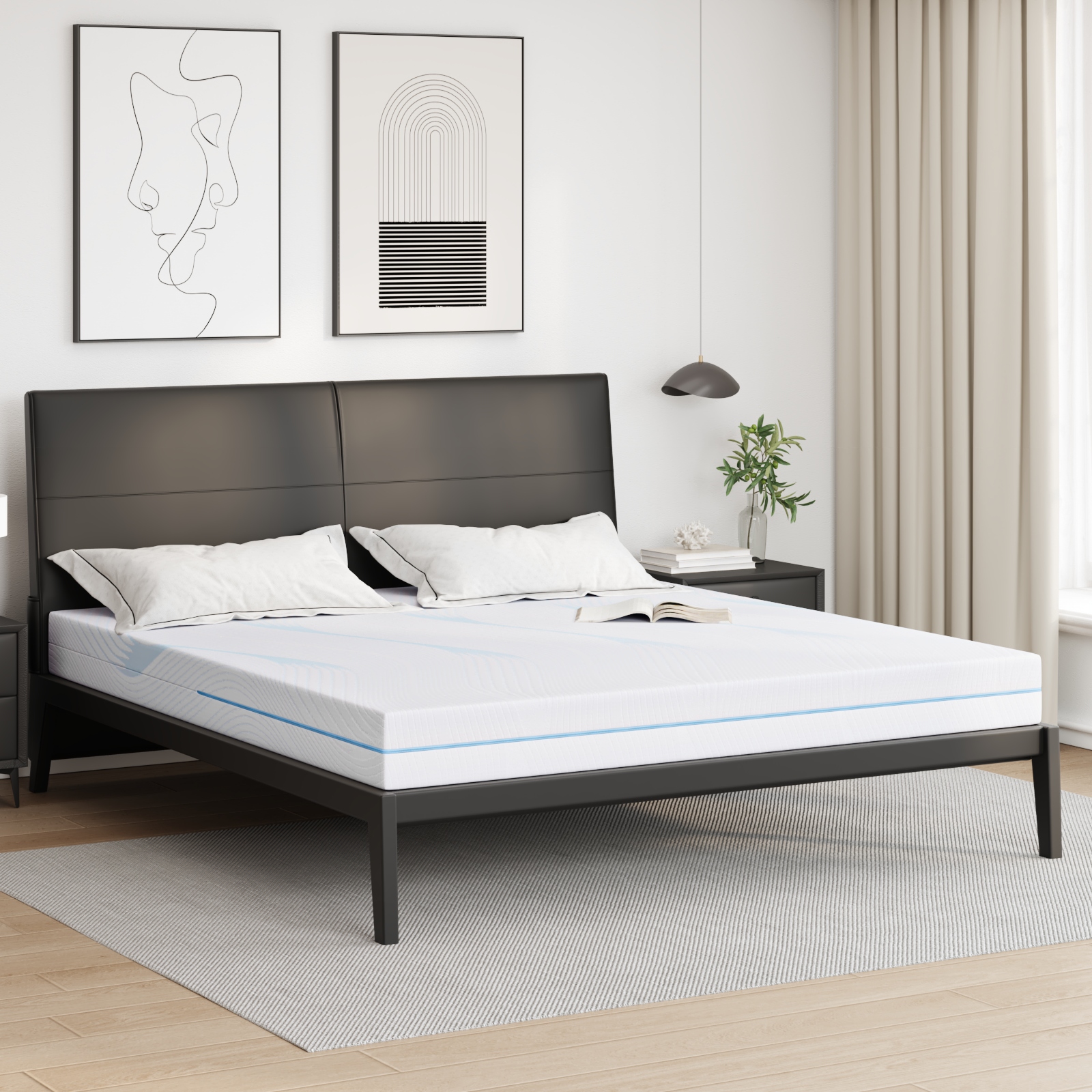 Matratzen Weiß 180 x 200 cm 100% Polyester Jacquardstoff
