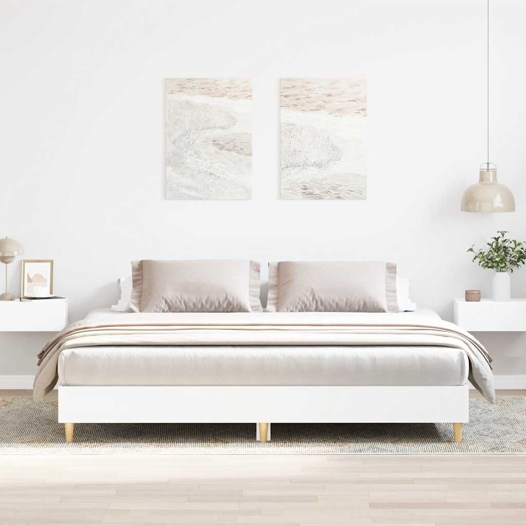 Bettgestell ohne Matratze Weiß 180x200 cm Holzwerkstoff