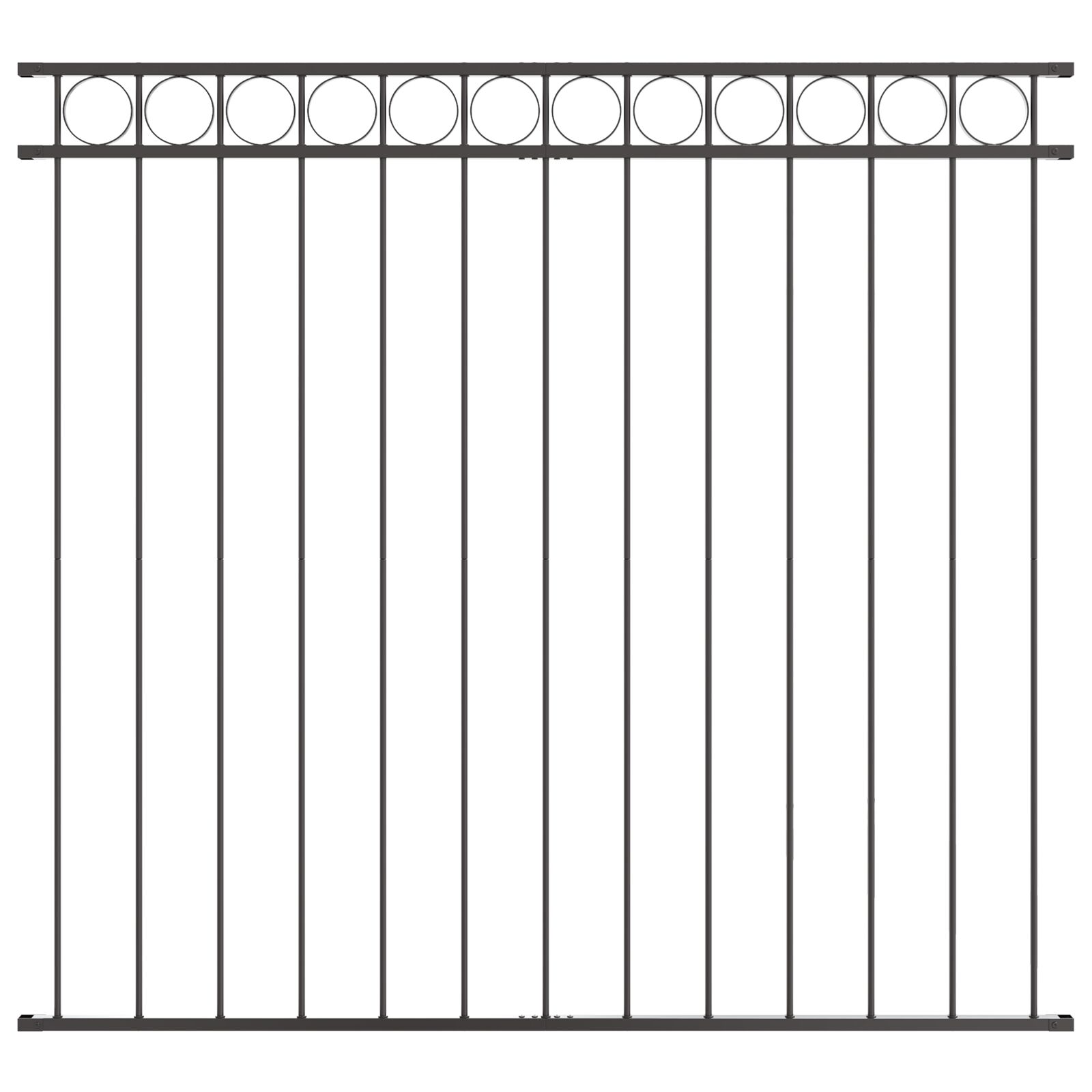 Zaunpanel Grau 1,7x1,2 m Stahl