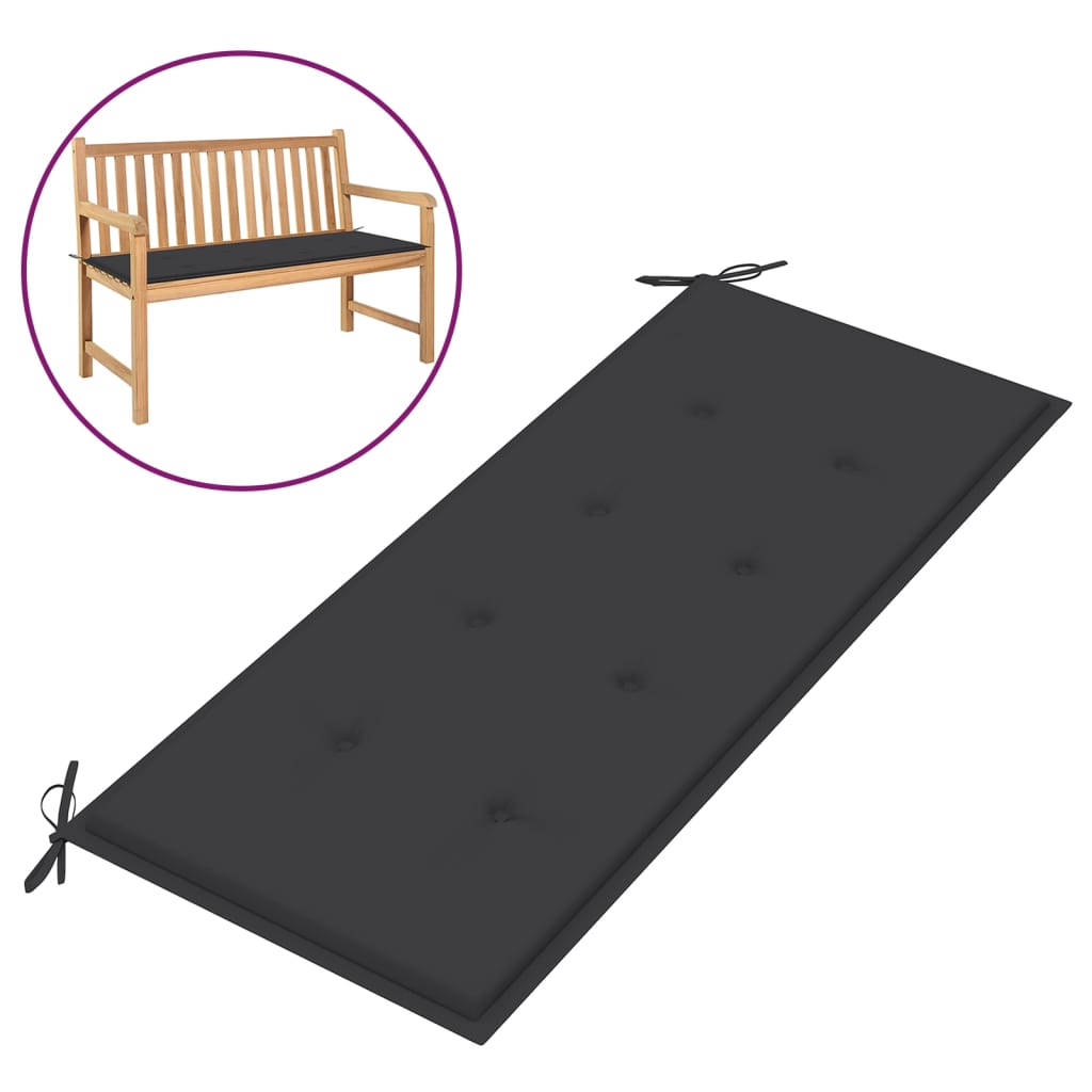 Gartenbank-Auflage Anthrazit 120x50x3 cm Oxford-Gewebe
