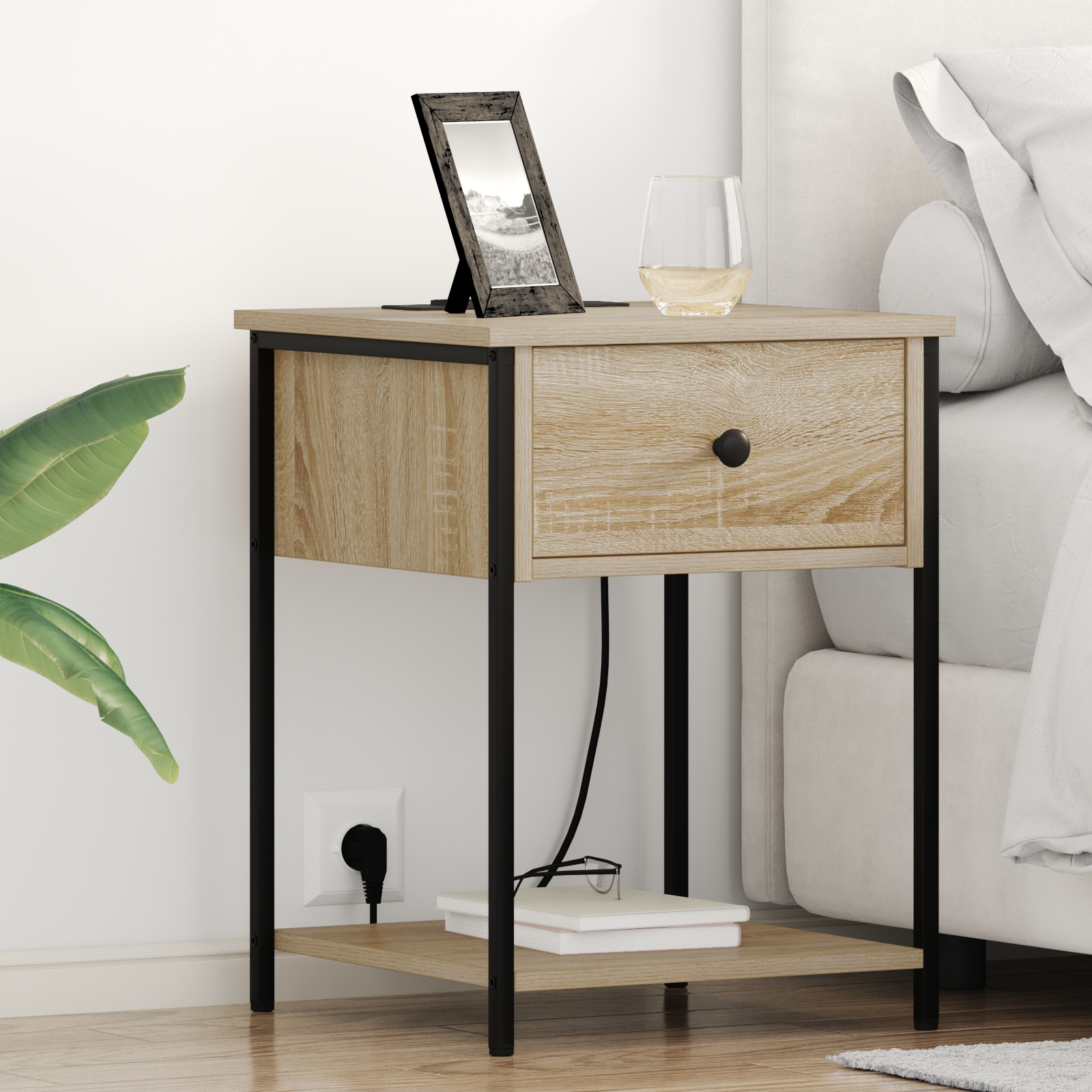 Nachttische 2 pcs Sonoma Eiche 42 x 41 x 56 cm Holzwerkstoff