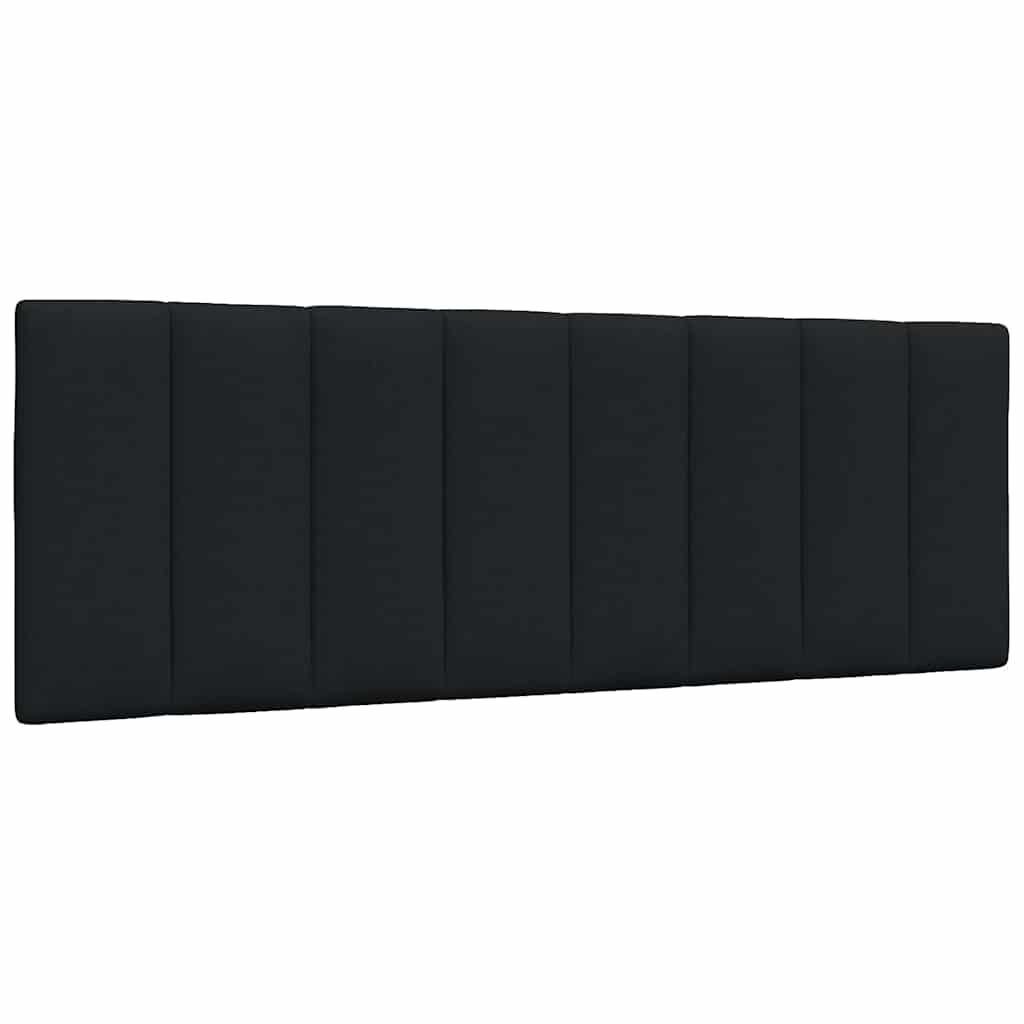 Kopfteil-Kissen "Hanko" Schwarz 140 cm Stoff
