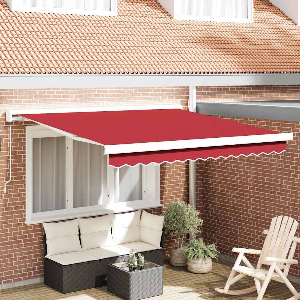 Manuelle Elektrische Markise Rot 350 x 250 cm