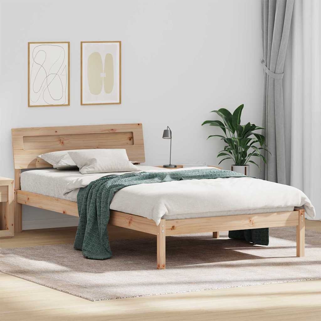 Bettgestell Braun 90 x 200 cm Massivkiefer