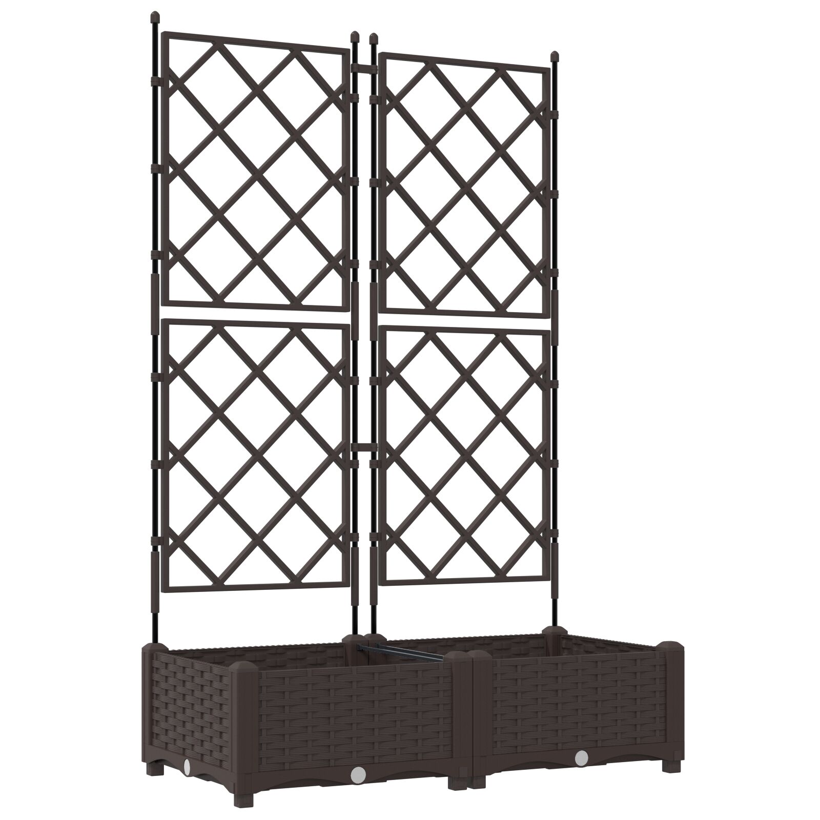Garten Pflanzenständer mit Gitter 2 Stück Braun 80x40x125,5 cm