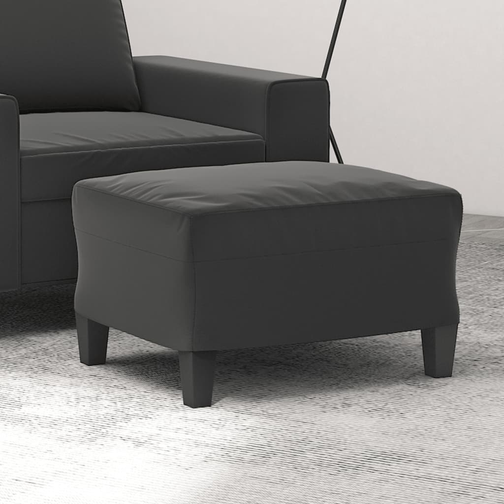 Fußhocker Dunkelgrau 60x50x41 cm Mikrofasergewebe