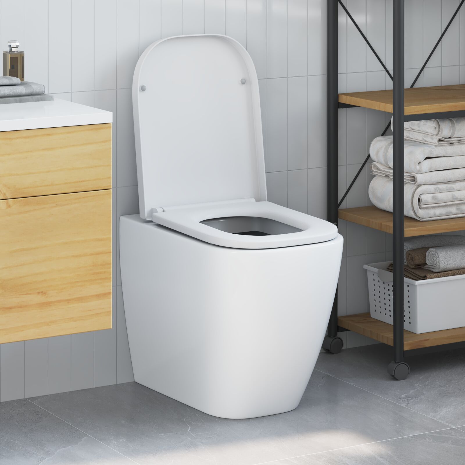 Quick Release Toilettensitz mit sanftem Schließen Duroplast Weiß