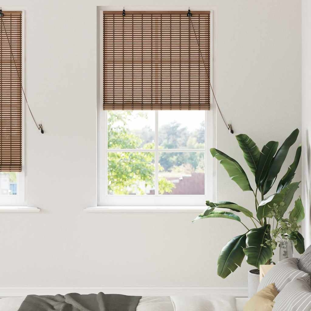 Fensterjalousien und -schattierungen Braun 80 x 220 cm Bambus