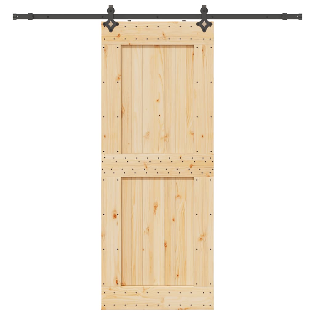 Schiebetür mit Beschlag 90x210 cm Massivholz Kiefer