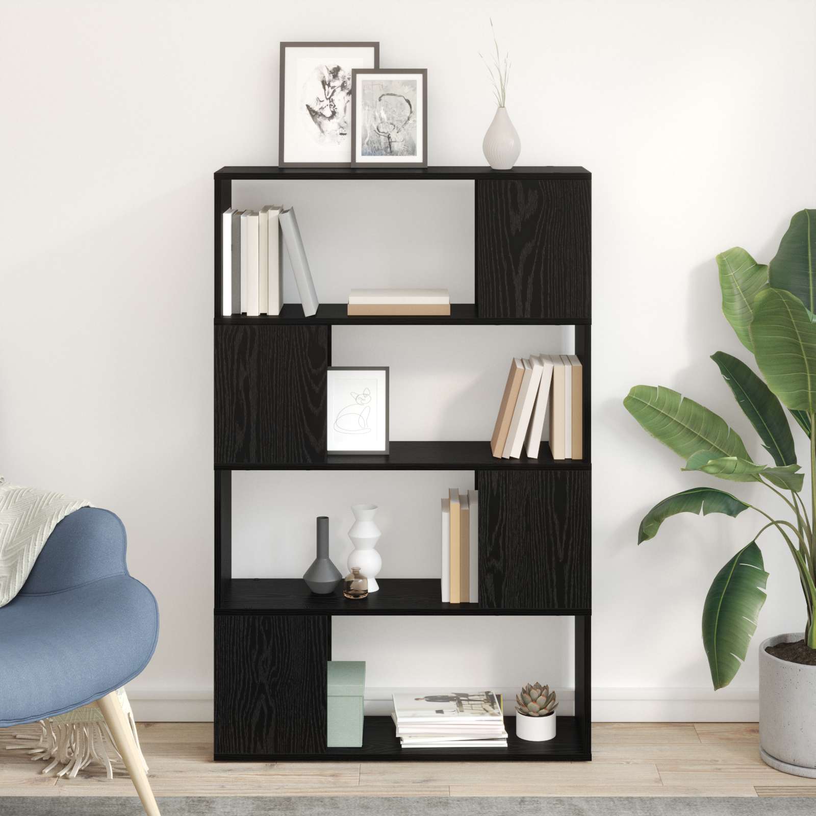 Unterhaltungszentrum Schwarze Eiche Holzwerkstoff 80 x 24 x 124 cm