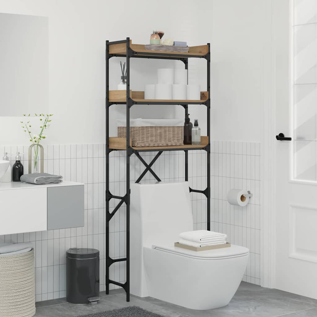 Waschmaschinenregal mit Regal 67 x 25 x 163 cm Holzwerkstoff