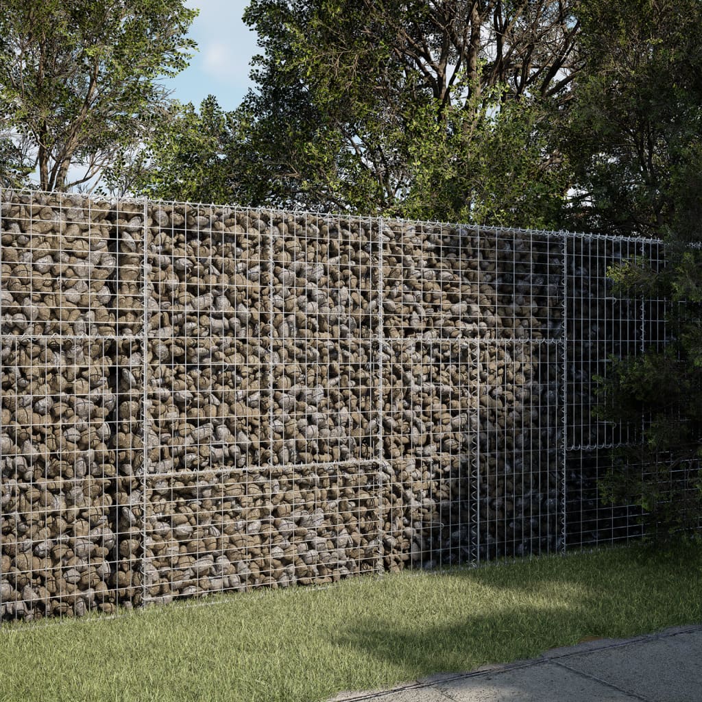 Gabione mit Deckel 200x50x150 cm Verzinktes Eisen Gabione mit Deckel 200x50x150 cm Verzinktes Eisen