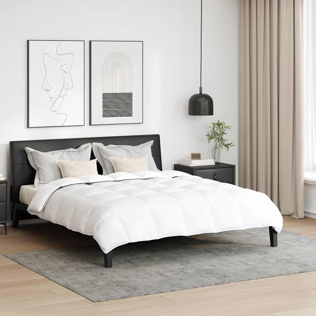 Winter Bettdecke Set mit Kissen 3 pcs Weiß 200 x 220 cm