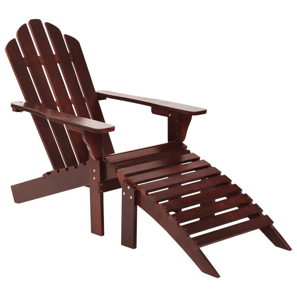 Gartensessel mit Fußstütze Holz Braun Gartensessel mit Fußstütze Holz Braun