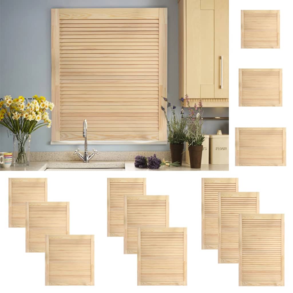 Schranktüren Lamellen-Design 2 Stk. 99,3x49,4 Massivholz Kiefer