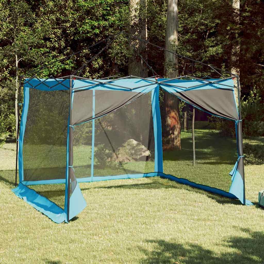Zelt mit Dach Sonstiges mit Luftentlüftung Verstellbar Blau und Schwarz 303 x 303 cm