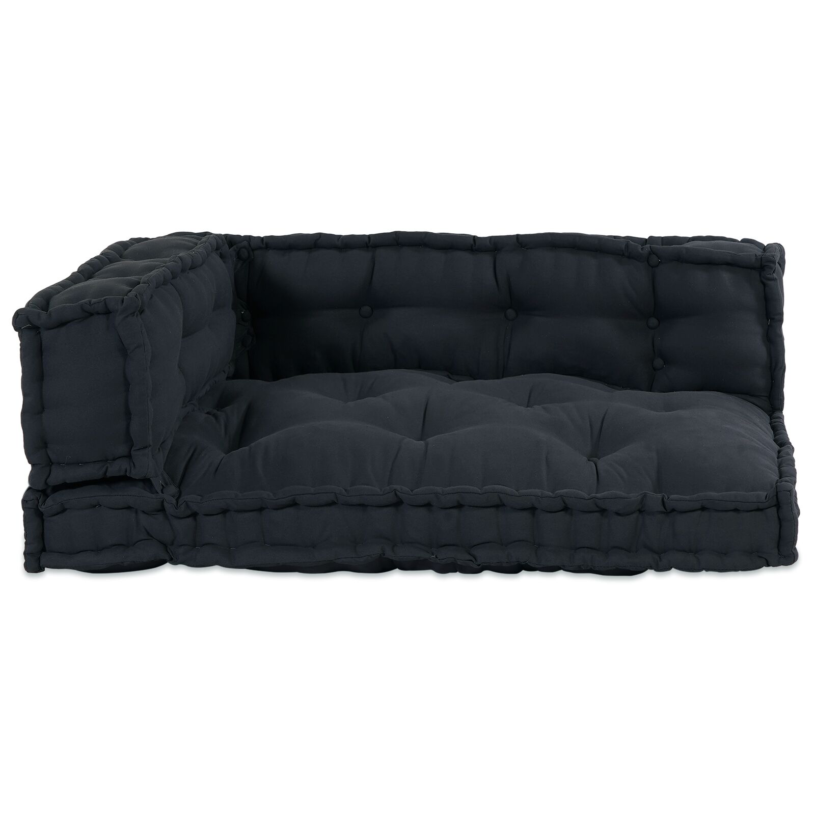 vidaXL Palettensofa Kissen mit Arm- und Rückenstütze in Grau