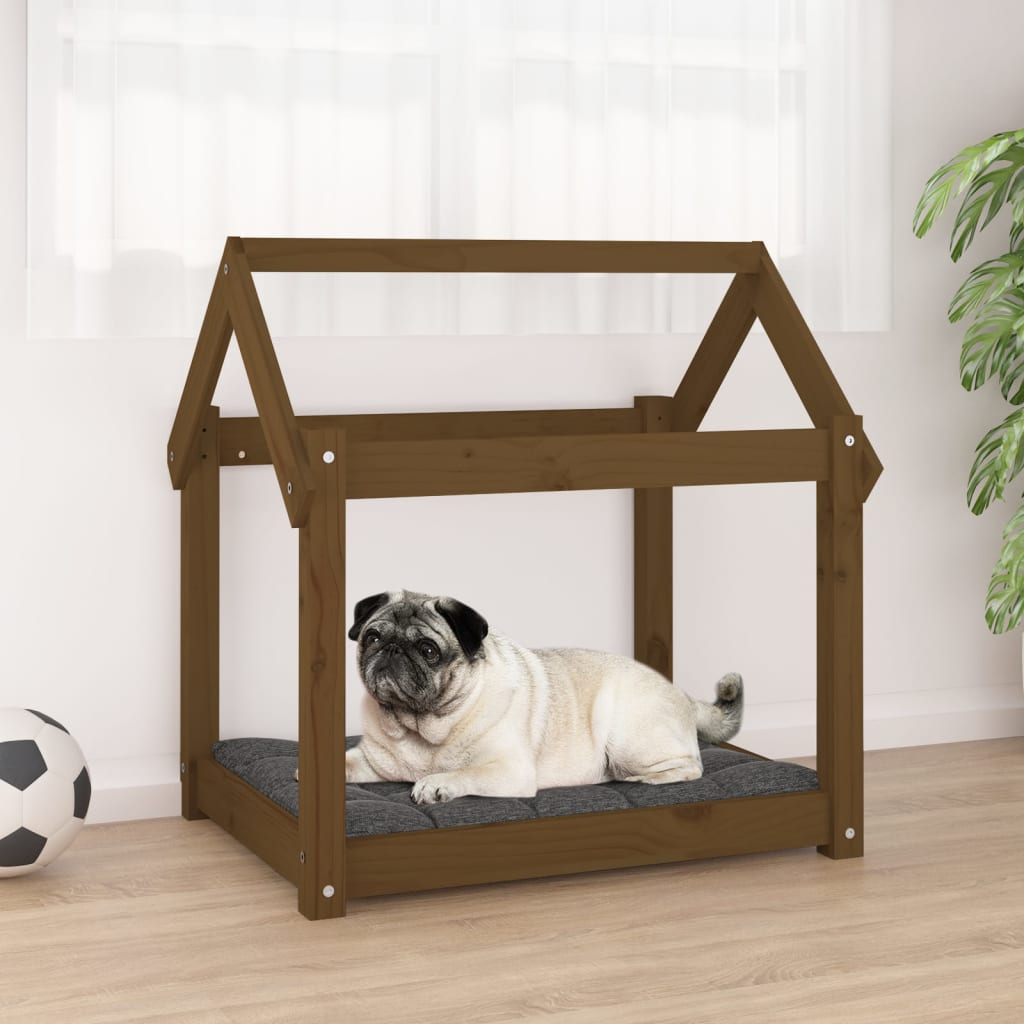 Hundebett Honigbraun 71x55x70 cm Massivholz Kiefer Hundebett Honigbraun 71x55x70 cm Massivholz Kiefer