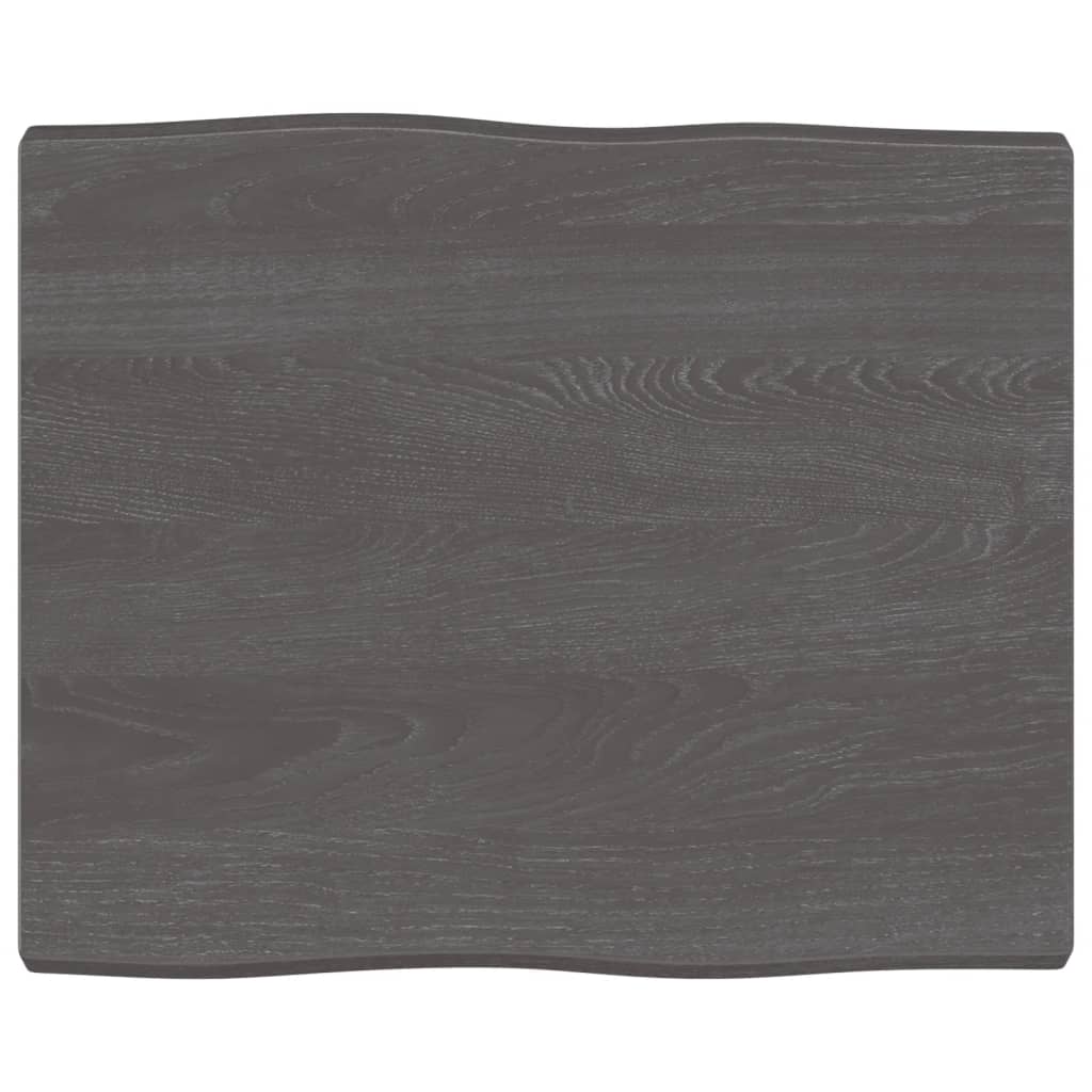 Tischplatte 60x50x(2-4) cm Massivholz Behandelt Baumkante