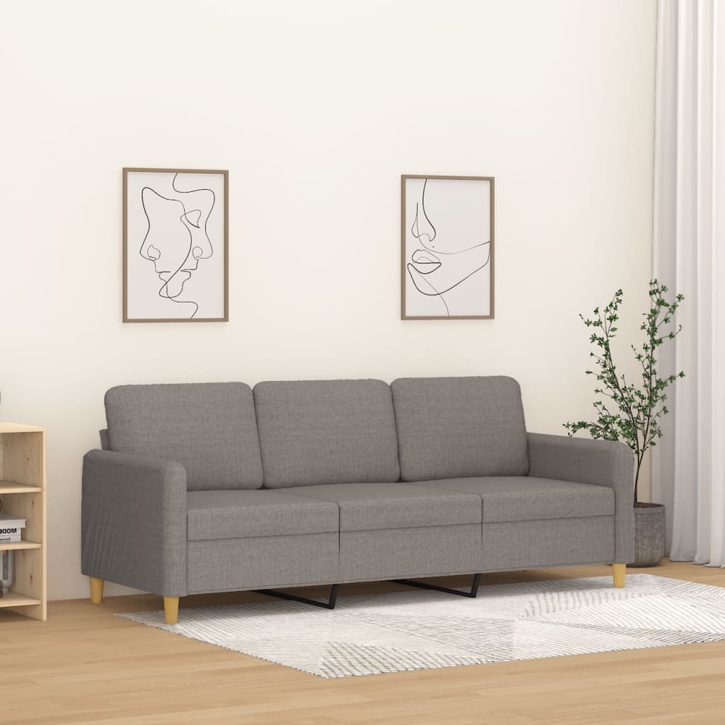 3-Sitzer-Sofa Taupe 180 cm Stoff 3-Sitzer-Sofa Taupe 180 cm Stoff