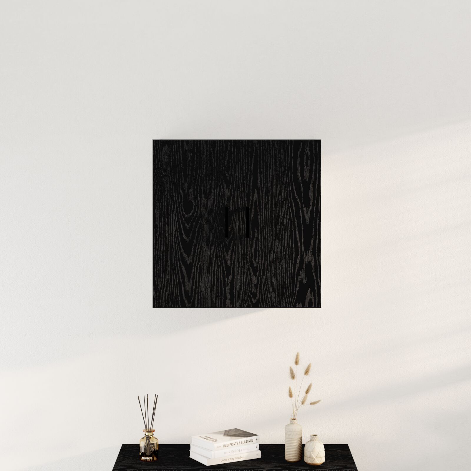 vidaXL Wandregal Schwarzes Eichenholz 60x31x60 cm Engineered Wood