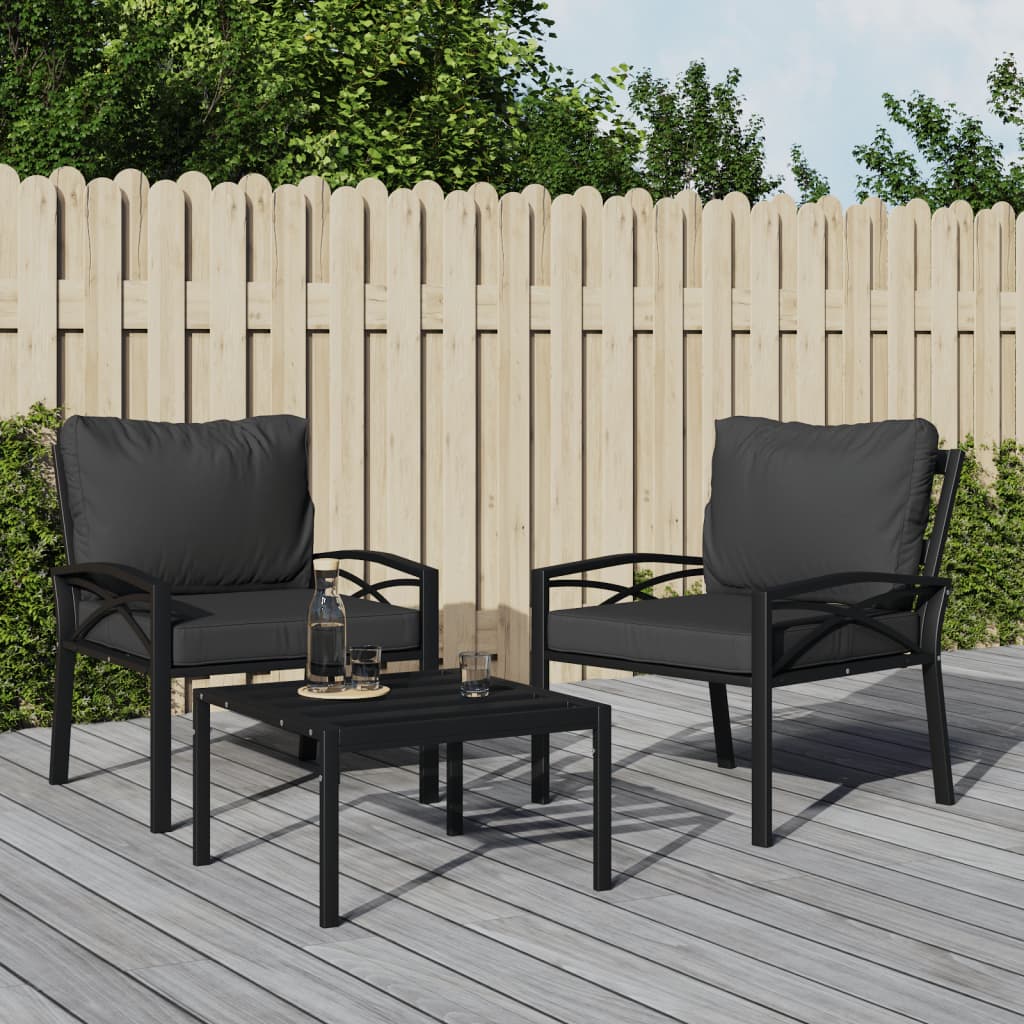 Gartenstuhl mit Grauen Kissen 68x76x79 cm Stahl Gartenstuhl mit Grauen Kissen 68x76x79 cm Stahl