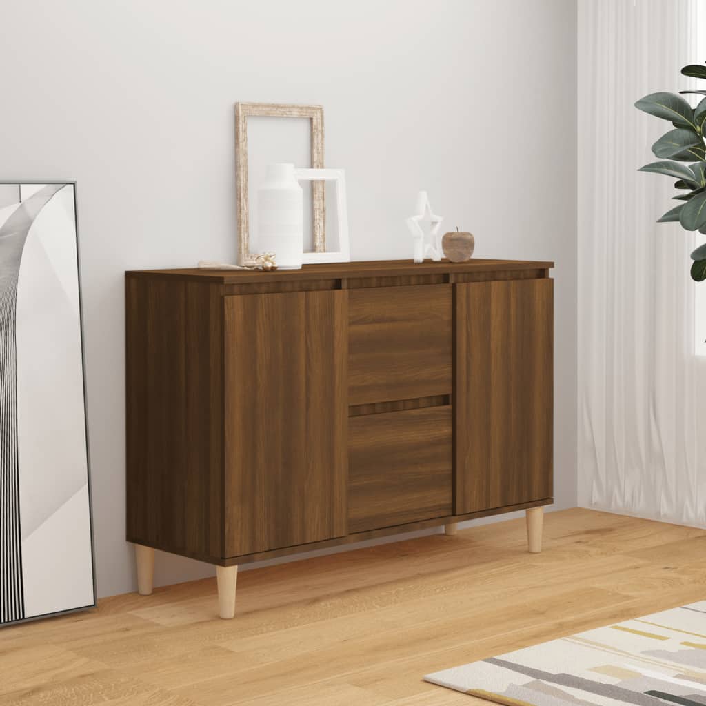 Sideboard Braun Eichen-Optik 103,5x35x70 cm Holzwerkstoff