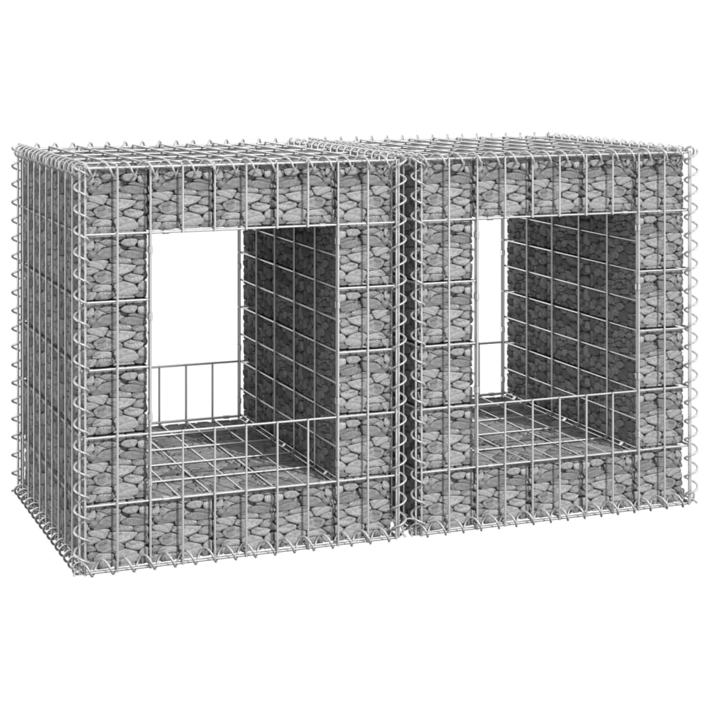 Gabionensäulen 2 Stk. 50x50x60 cm Eisen Gabionensäulen 2 Stk. 50x50x60 cm Eisen