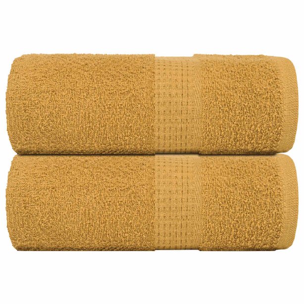 Waschhandtücher 2 Stück FROGN Gold 30x30 cm 100% Baumwolle
