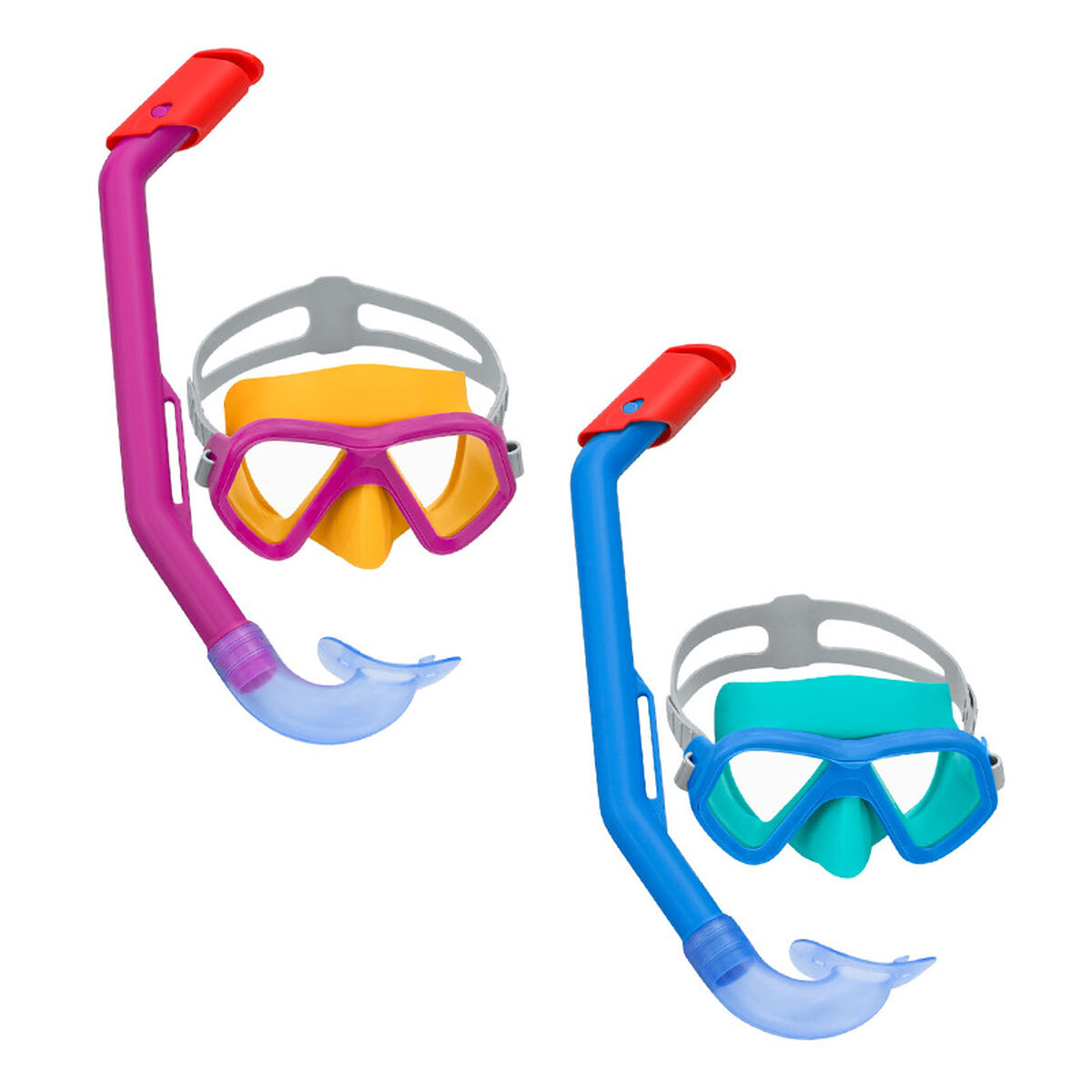 Bestway Set Maske und Schlauch Kinder Anatomischer Riemen Sortierte Farbe +3 Jahre Strand und Pool 24018 Bestway Set Maske und Schlauch Kinder Anatomischer Riemen Sortierte Farbe +3 Jahre Strand und Pool 24018